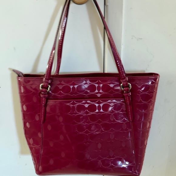 Coach Patent Leather Monogrammed “C” Tote Bag - Picture 3 of 12